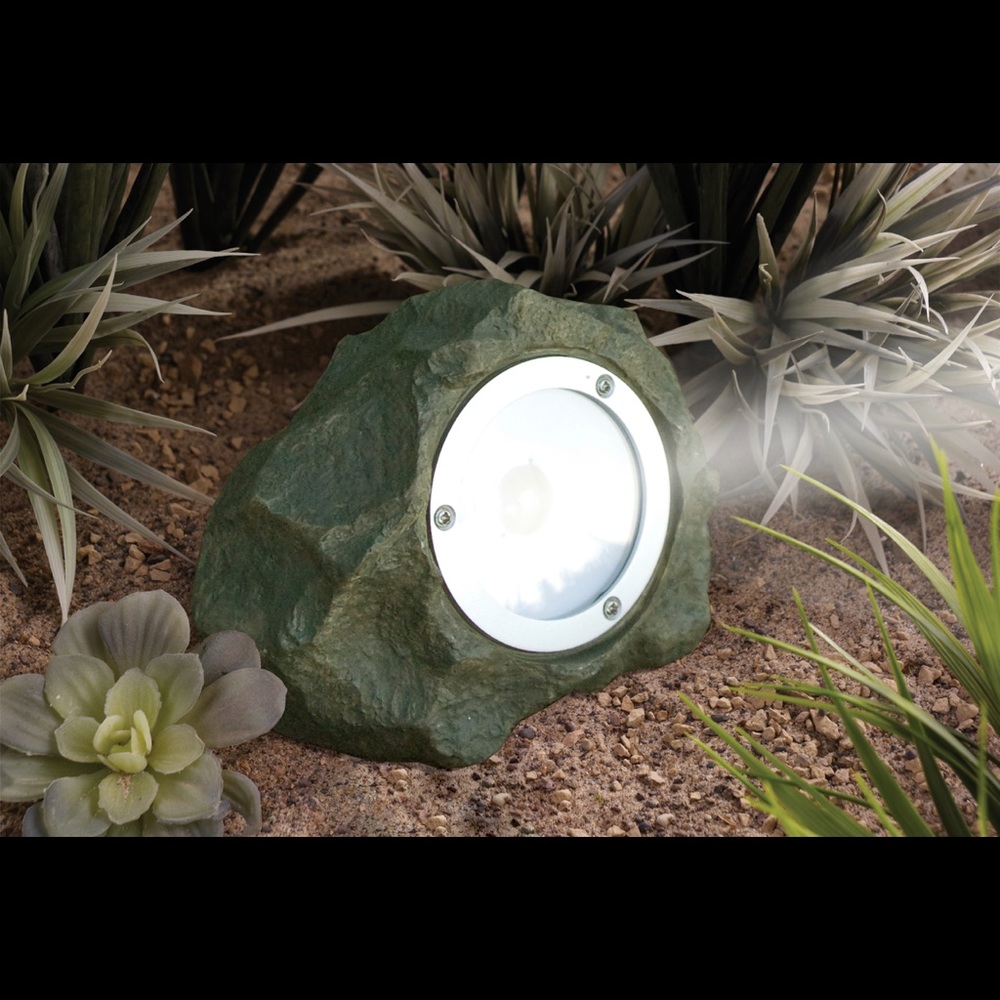 Threshold Gray Solar Powered 10 Lumen LED Rock Spotlight 4 Pk